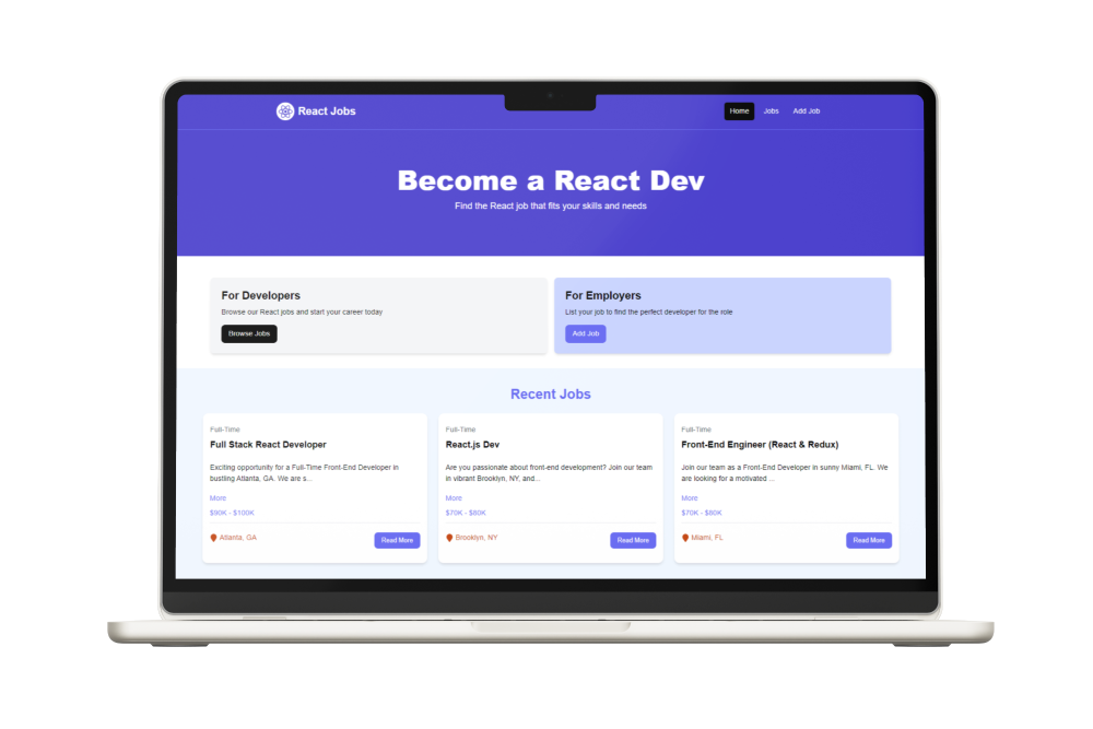 React Job Search Site